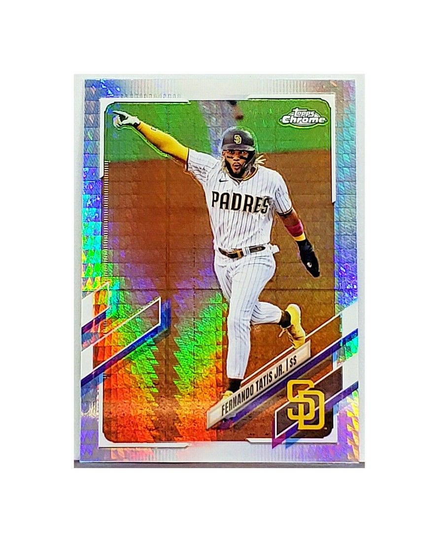 FERNANDO TATIS JR PRISM REFRACTOR 2021 TOPPS CHROME #1, PADRES STAR!