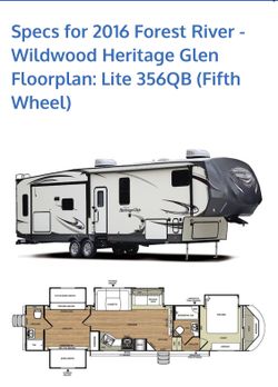 2016 Forest River - Wildwood Heritage Glen Floorplan: Lite 356QB
