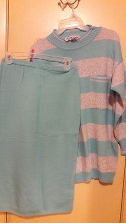Ladies Med. Set of Sweater and skirt.
