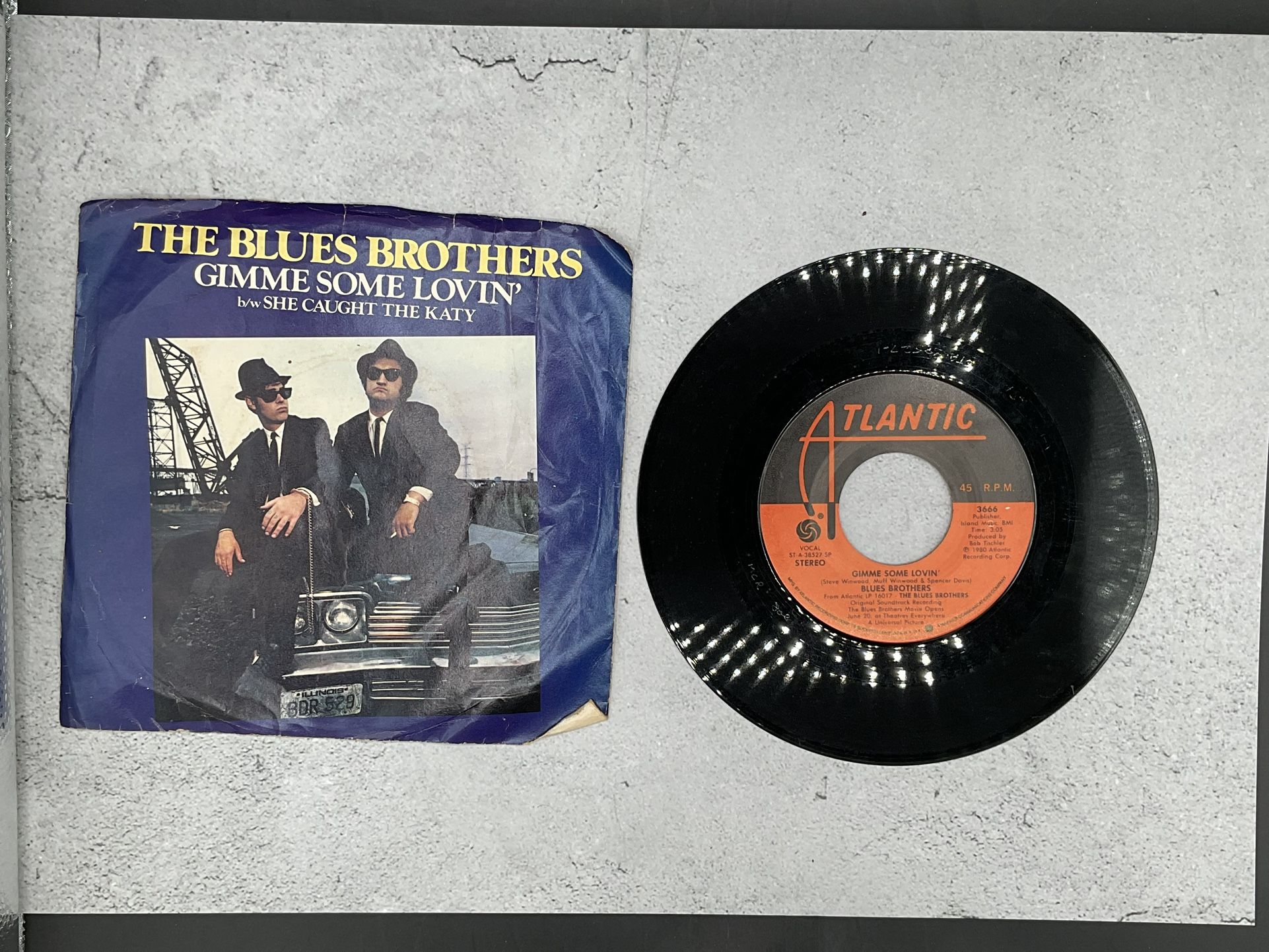 The Blues Brothers “Gimme Some Lovin’” 45 Vinyl Record