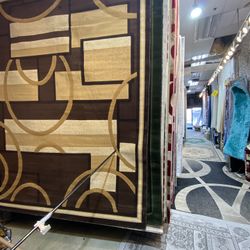 8x10 Area Rugs Carpet Rugs Modern Design Thick Colors Brown Beige 