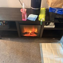 Electric Fireplace/Heater Shelving Unit