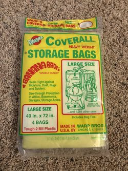 Warp's Coverall Heavyweight Storage Bags Large Size 40x72 4 Bags 