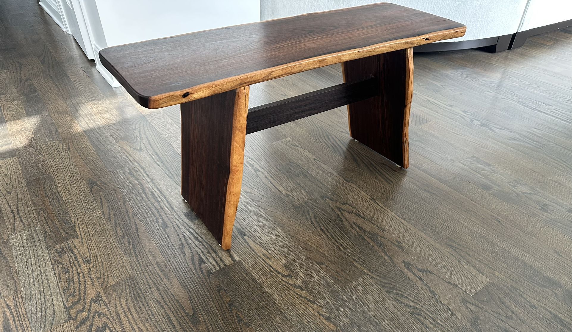 38” Handcrafted Solid Wood Bench Wooden Bench