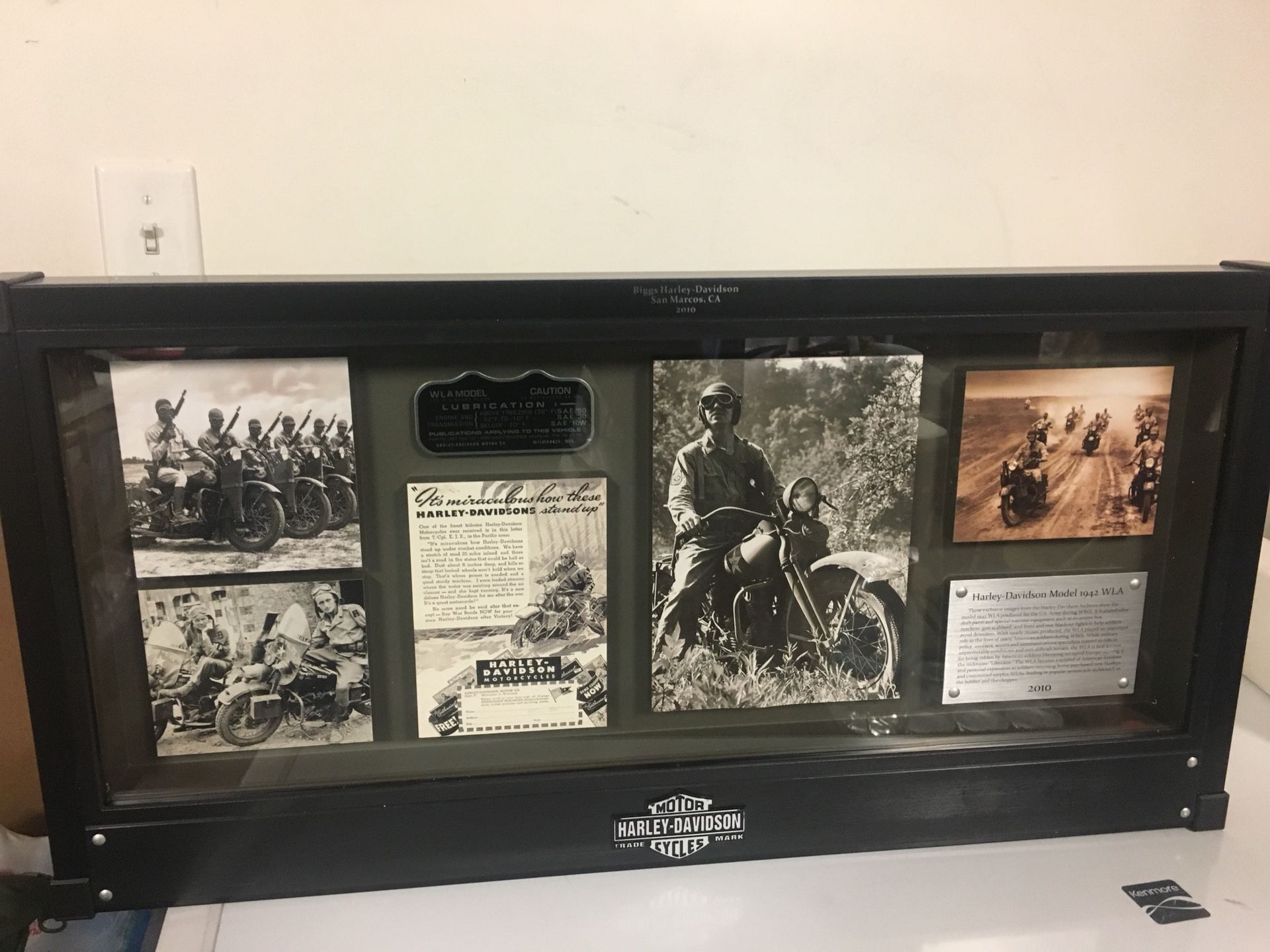 Harley Davidson Shadow Box 2010 Military Archive Collection