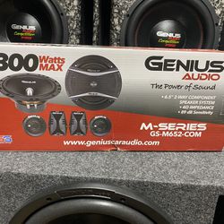 New 6.5" Genius Audio Component Speakers 