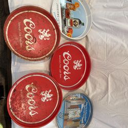 Vintage  coors /American steel /jagermeister   Vintage trays