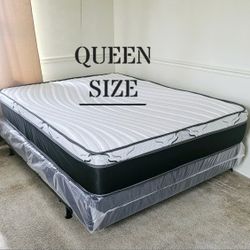 NEW QUEEN-SIZE PILLOW TOP MATTRESS & BOX SPRING ‐ 2PC