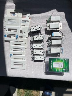 Residential light switches and outlets.