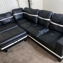 Sectional Sofa Wit Ottoman Storage 