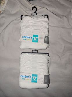 Carter's Newborn White Bodysuits 3-Pack x2