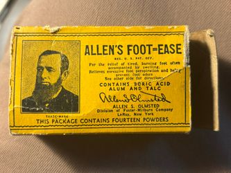RARE : Allen’s Foot-Ease Packaging WITH product Inside. 