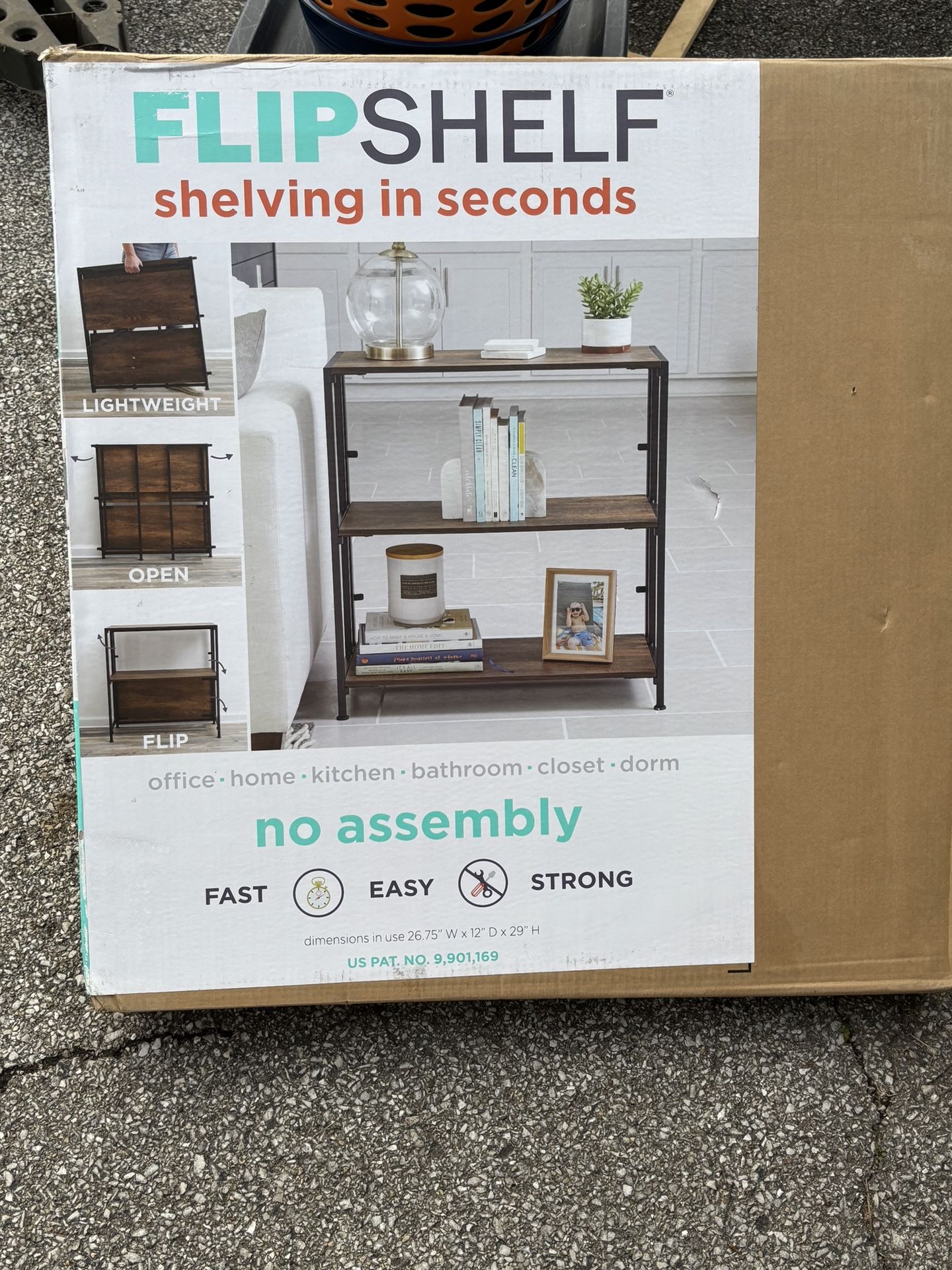 Foldable 3 Shelf Bookcase ••• BRAND NEW