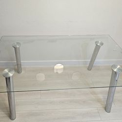 Glass Dining Table 67.5in W x 39.5in D x 30in H