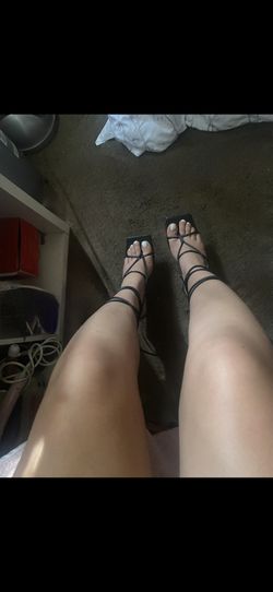 black strappy heels