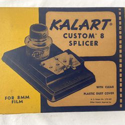 VINTAGE Kalart Custom 8 Splicer 8mm Film  New Dual Purpose Feature Original Box