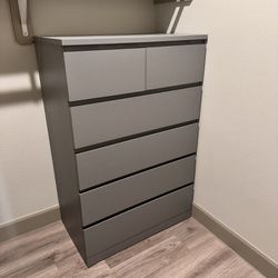 Gray 6 Drawer Dresser