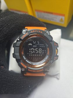 Activa Digital Sports Watch Orange and Black