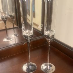 Champagne Glasses Vera Wang Wedgwood Love  Knots Toasting Flute Pair