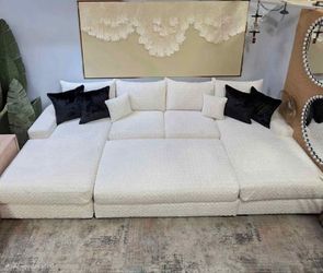 3 pc  Ultra Comfy Custom Made Double Chaise Sectional