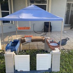 Grill & Gather Play Center with Canopy - 60" H x 52" W x 54" D 