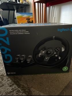 Logitech G920 wheel sim and pedals Brand new out of box only used for 2 weeks got PROVE of purchase