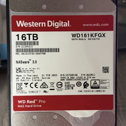 Western Digital WD Red Pro NAS Hard Drive WD161KFGX-68AFPNO