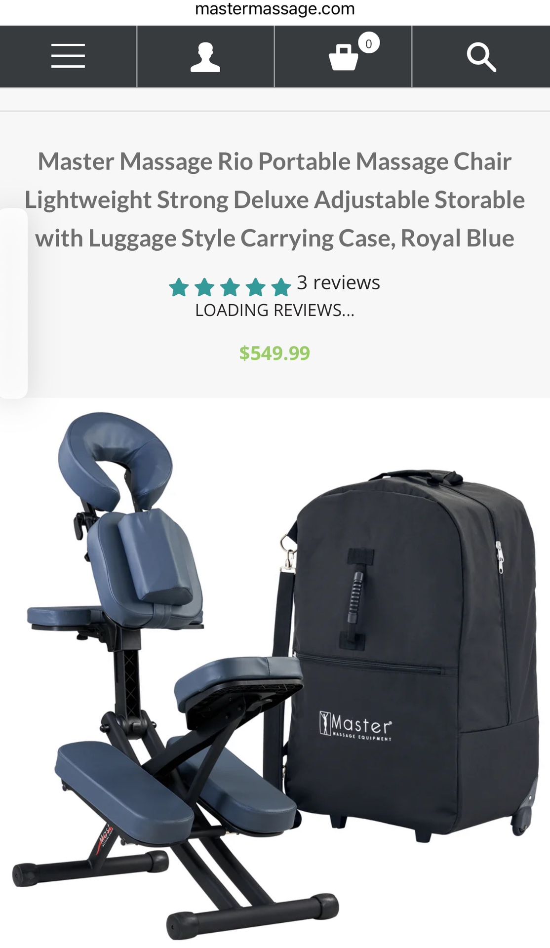 Master Massage Rio Portable Massage Chair