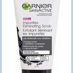 NEW Garnier SkinActive Charcoal Blackhead Acne Treatment Scrub Facewash, 5 fl oz - (6) Available - Price is for (1)   Oily skin has specific cleansing