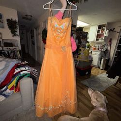 Orange Prom Style Dress 