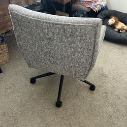 Checkered Gray Office Chair - Fair Condition