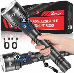 Brand New High Lumens Rechargeable LED Flashlights 2Pack