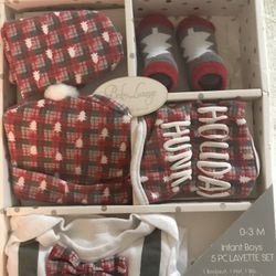 0-3 Month Baby Christmas New Year Set of 5 pcs.