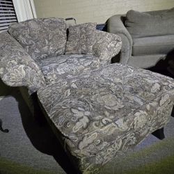 Over Sized Chair & Ottoman 