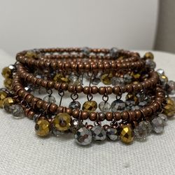 Chico’s Hobo Wrap Beaded Stretch Bracelet