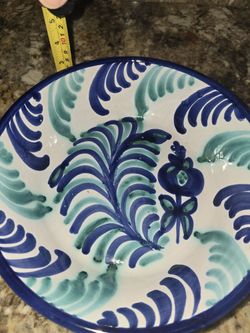 Rare Spanish vintage Fajalauza glazed ceramic