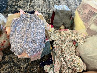 Lot of 0-3mo baby girls clothes 90+ items
