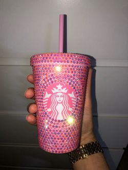New Pink Blinged Cup