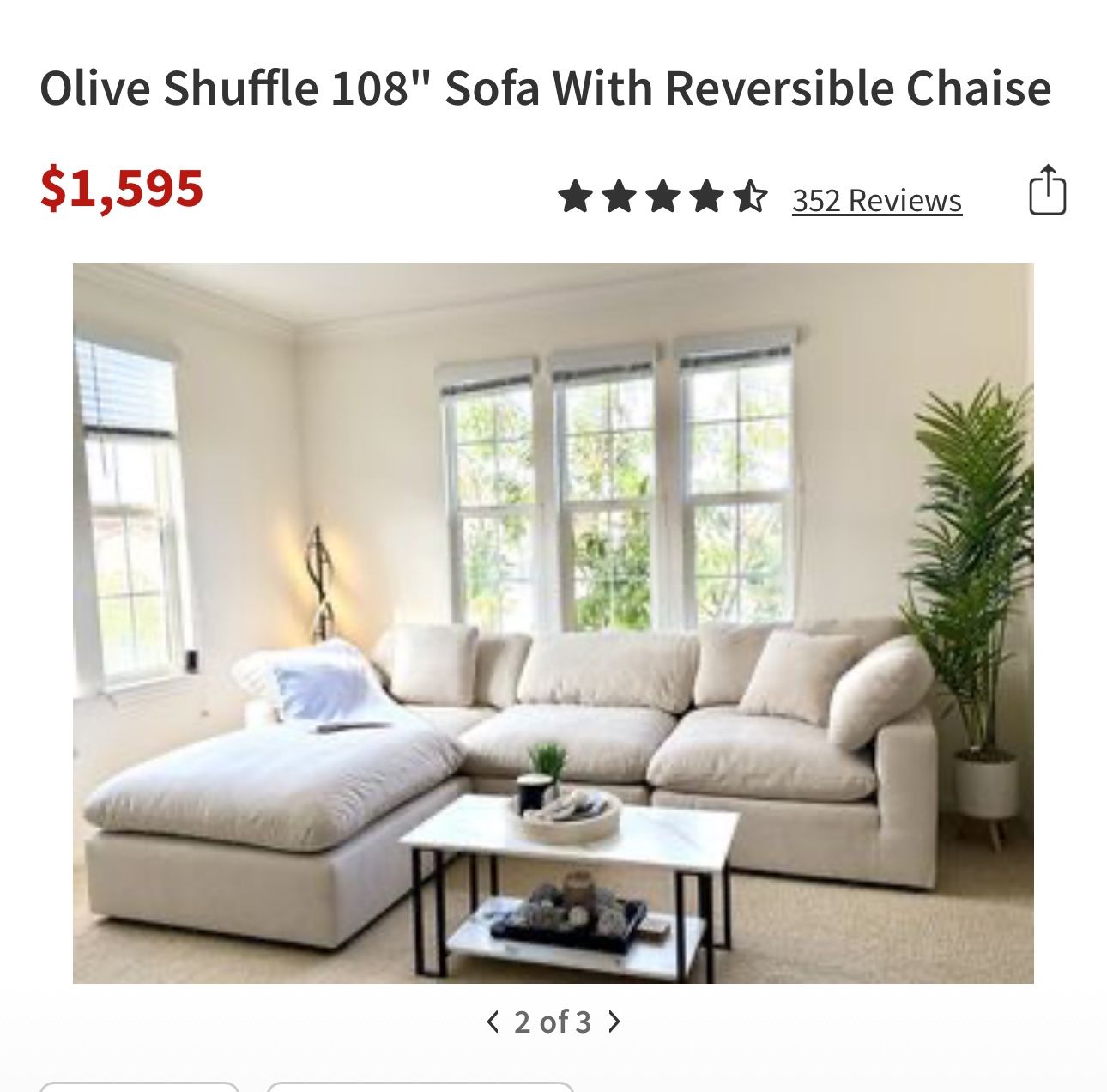 Living Spaces Shuffle Sofa