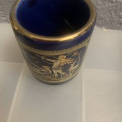 Greek  Porcelain   Blue Cup 
