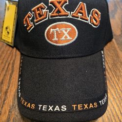 Texas TX Orange & Black Snapback Cap 