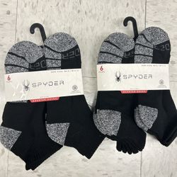 NWT Spyder Men's comfort cushioning quarter socks 12 Pairs