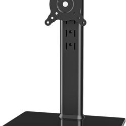 Single LCD Computer Monitor Free-Standing Desk Stand Mount Riser for 13 inch to 32 inch screen with Swivel, Height Adjustable, Rotation, Vesa Base Sta