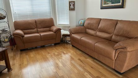 Brown soft Italy leather sofa