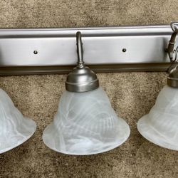 3 Globe Nickel Vanity Light Fixture