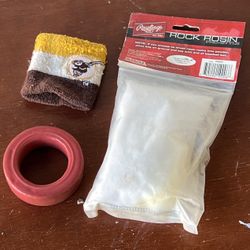 New! Rawlings Rock Rosin Bag Pro-Style / Baseball Bat Donut / Padres Wristband  ROSPRO