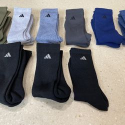 Adidas’s Men’s Sock Size 8- 12 New Never Worn 17 Pairs