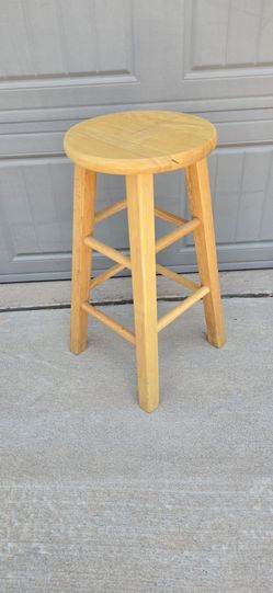 1-Natural Backless Wood Bar Stool with Wood Seat. 
▪︎Counter Height (24-27 in.)