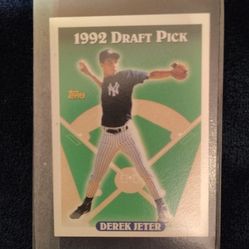 Ungraded 1992 Topps Darek Jeter Ney York Yankees Draft Pick 