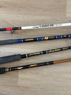 4 Fishing Rods 1 Reel